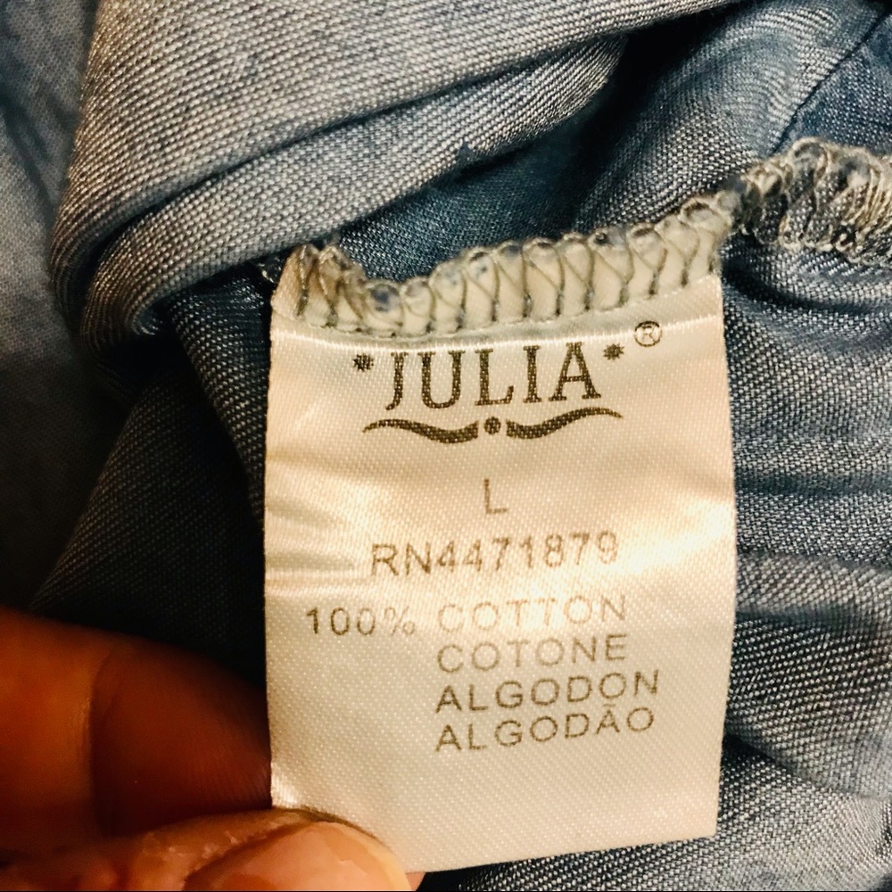 Vintage style Julia chambray jumpsuit. Size L. Excellent used condition - Picture 9 of 12
